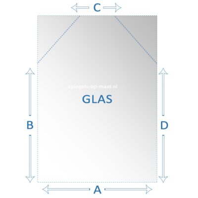 glas schuine hoek